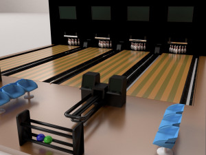 bowling lane 3D मॉडल