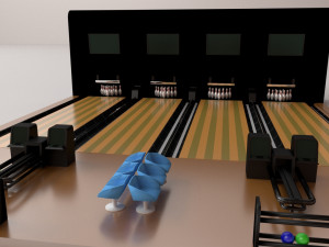 bowling lane Modelo 3D