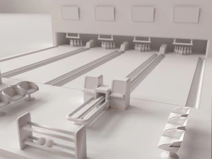 bowling lane 3D Model