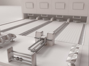 bowling lane Modelo 3D