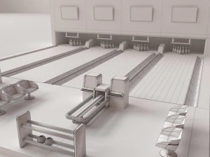bowling lane 3D Model