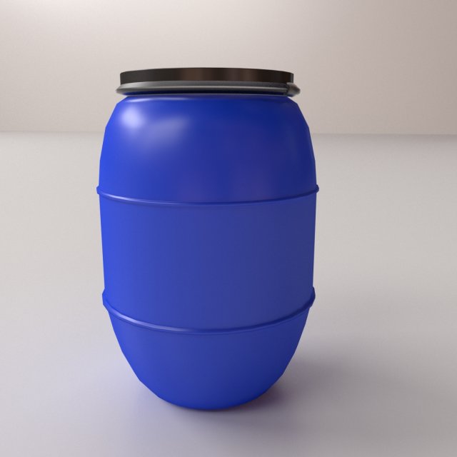 hpde drum container 3D Модель .c4d .max .obj .3ds .fbx .stl .blend 