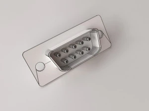 d-sub connector 9 pin 3D Model