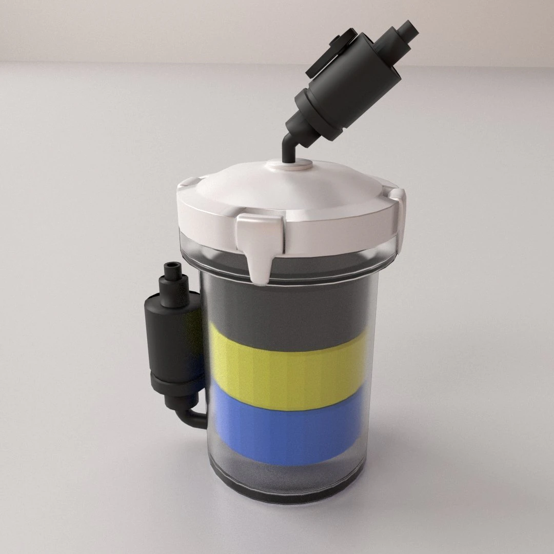 canister filter 3D Model .c4d .max .obj .3ds .fbx .stl .blend 