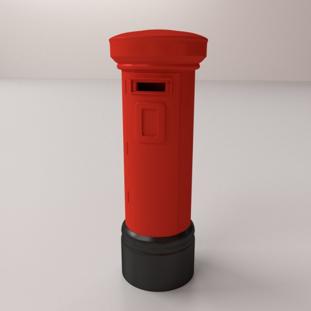 london post box Modèle 3D .c4d .max .obj .3ds .fbx .stl .blend 