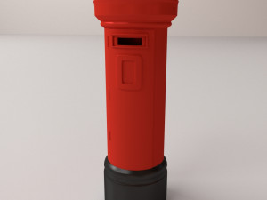 london post box 3D Model