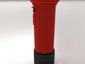 london post box 3D Model