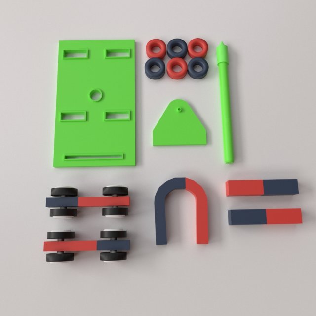 education magnet set Modèle 3D .c4d .max .obj .3ds .fbx .stl .blend 