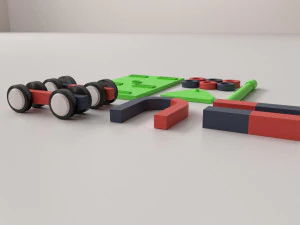 education magnet set 3D Model
