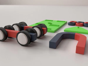 education magnet set 3D Model