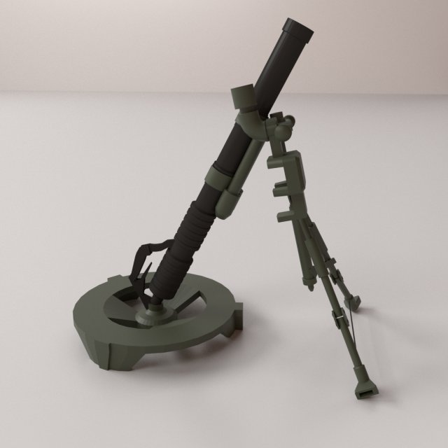 m224 mortar 3D Model .c4d .max .obj .3ds .fbx .stl .blend
