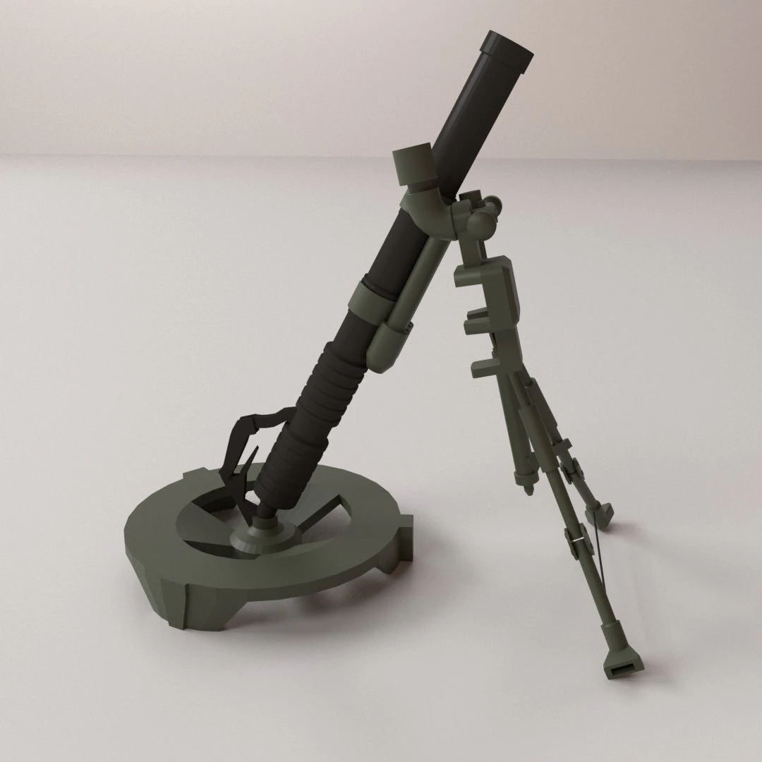 m224 mortar 3D Model .c4d .max .obj .3ds .fbx .stl .blend 