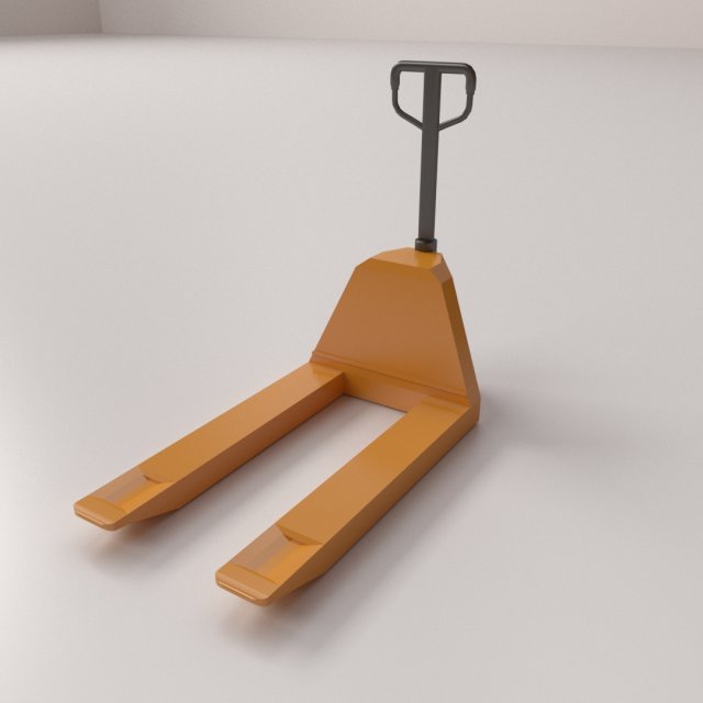 pallet jack 3D Model .c4d .max .obj .3ds .fbx .stl .blend 