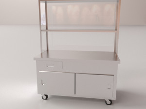 steel hawker cart 3D Model