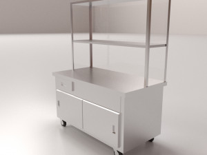 steel hawker cart Modèle 3D