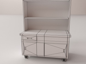 steel hawker cart Modèle 3D