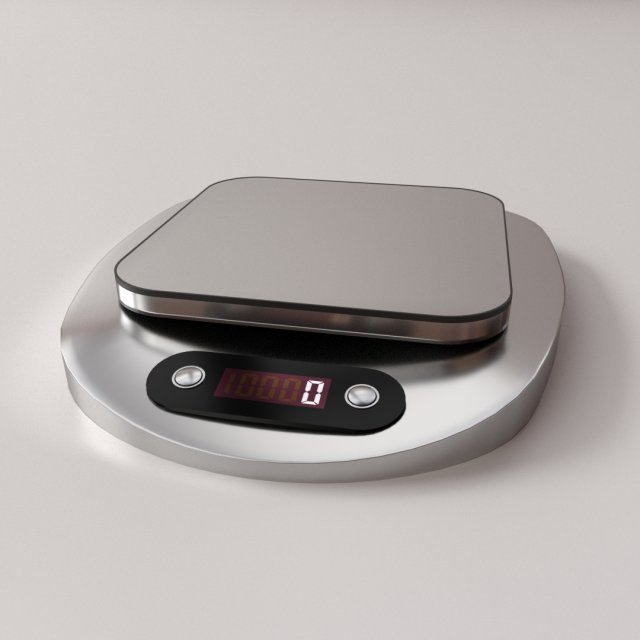 electronic scale Modelo 3D .c4d .max .obj .3ds .fbx .stl .blend 