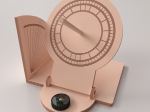 wooden sundial 3D Model