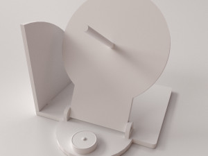 wooden sundial 3D 模型