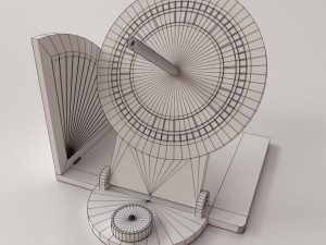 wooden sundial 3D 模型