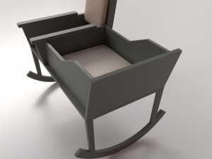 baby rocking chair 3D Model