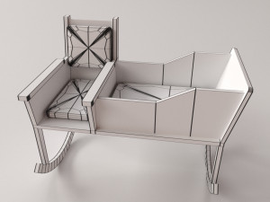 baby rocking chair 3D Model