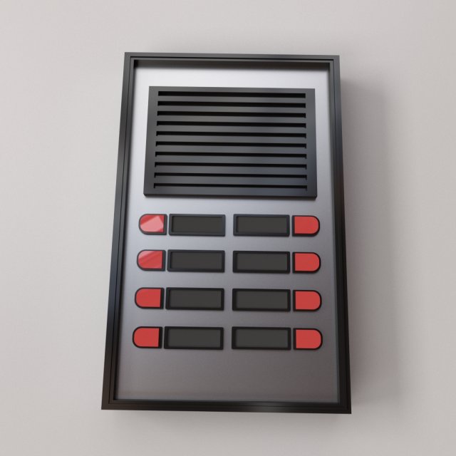 apartment buzzer Modèle 3D .c4d .max .obj .3ds .fbx .stl .blend 