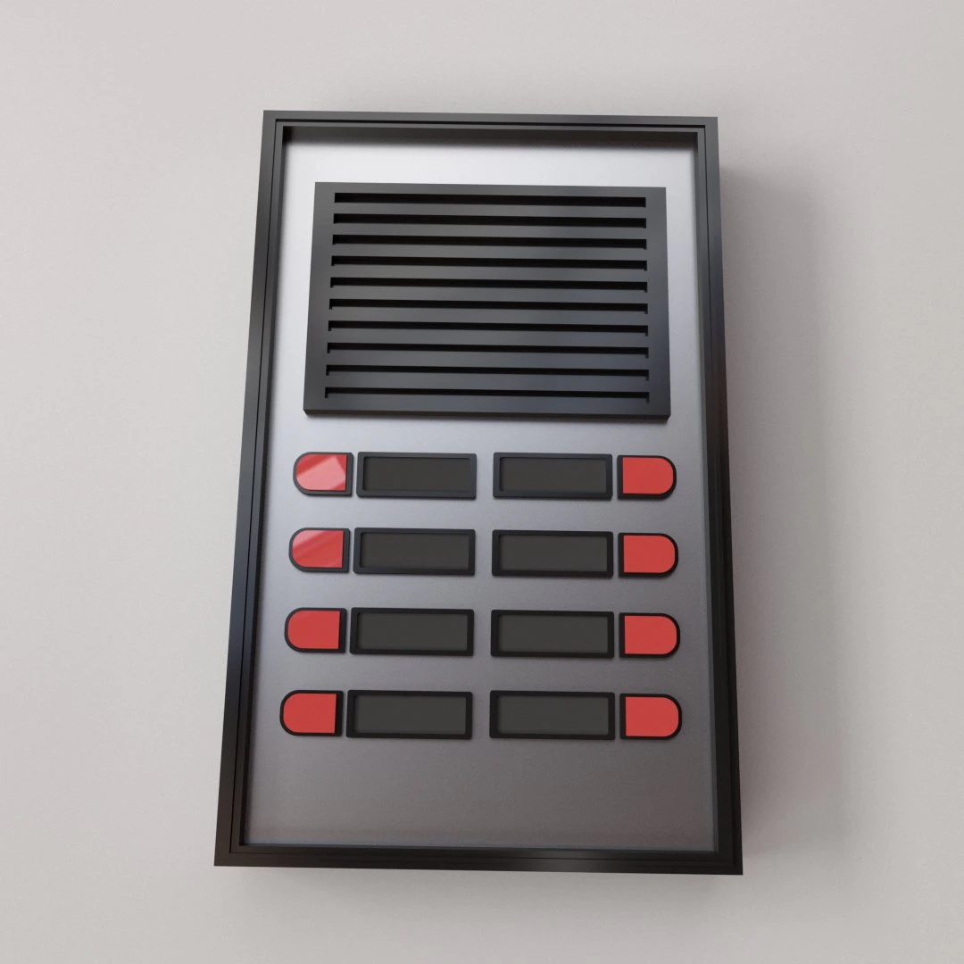 apartment buzzer 3D Model .c4d .max .obj .3ds .fbx .stl .blend 