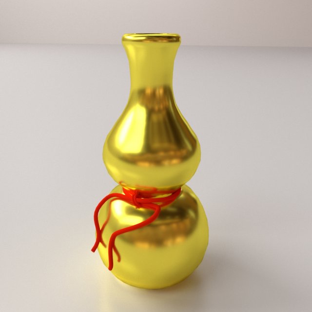 golden wu lou 3D Модель .c4d .max .obj .3ds .fbx .stl .blend 