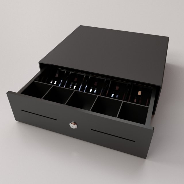 cash drawer 3D 모델 .c4d .max .obj .3ds .fbx .stl .blend 