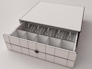 cash drawer 3D 모델