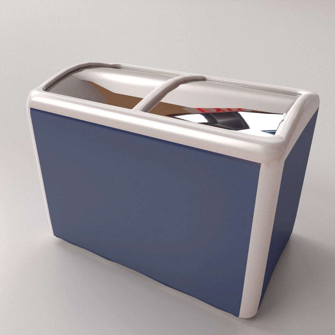 ice cream fridge 3D Model .c4d .max .obj .3ds .fbx .stl .blend 
