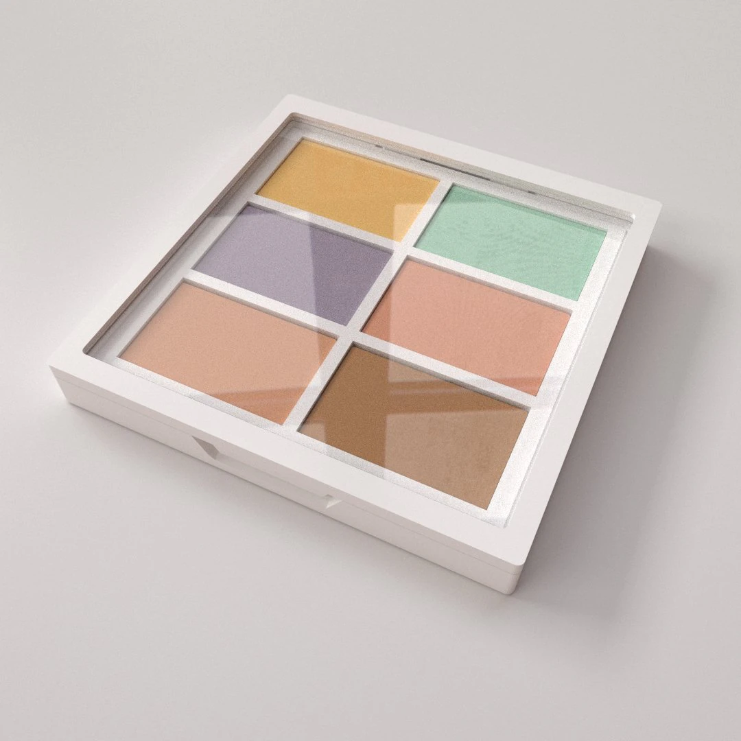 Concealer Palette 3D Model .c4d .max .obj .3ds .fbx .stl .blend 