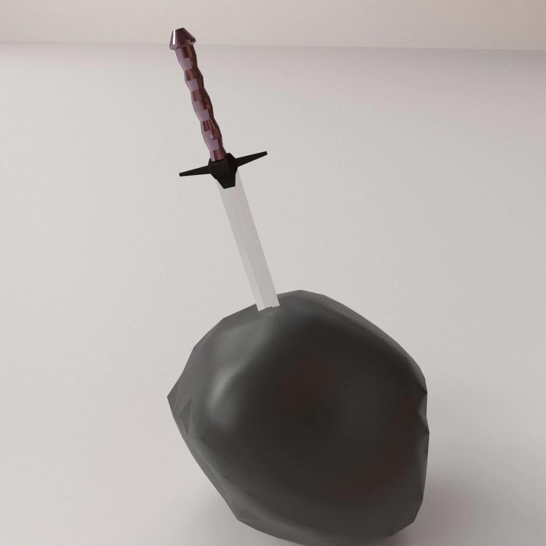 Excalibur 3D Model .c4d .max .obj .3ds .fbx .stl .blend 
