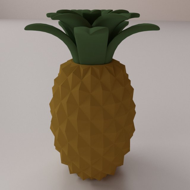 Pineapple 3D Model .c4d .max .obj .3ds .fbx .stl .blend 