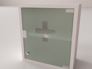 First Aid Glass Cabinet 3D Модель