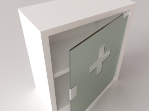 First Aid Glass Cabinet 3D मॉडल
