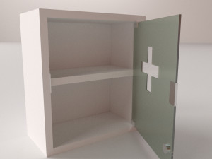 First Aid Glass Cabinet 3D मॉडल
