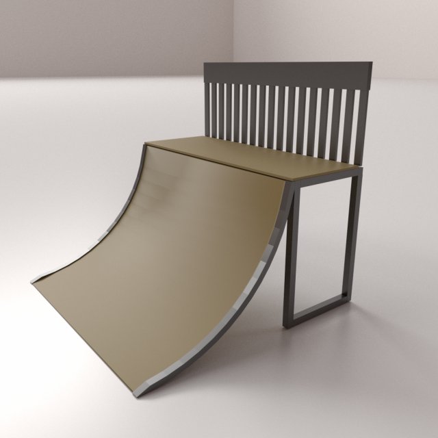 Skate Ramp 3D Model .c4d .max .obj .3ds .fbx .stl .blend 