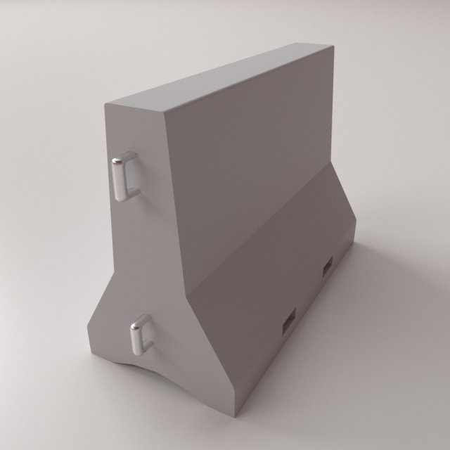 Concrete Barricade 3Dモデル .c4d .max .obj .3ds .fbx .stl .blend 