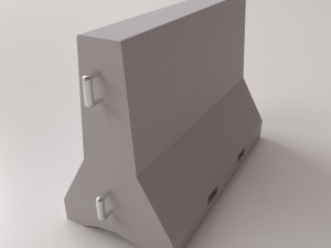Concrete Barricade 3D Model