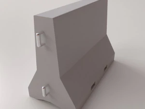 Barricade en b&eacute;ton Modèle 3D