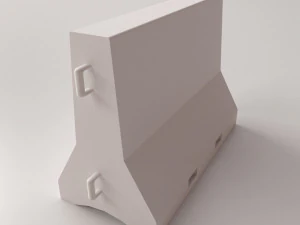 Concrete Barricade 3D Model