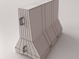Concrete Barricade 3Dモデル