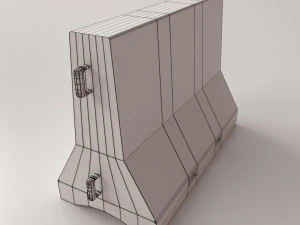 Concrete Barricade 3D Model