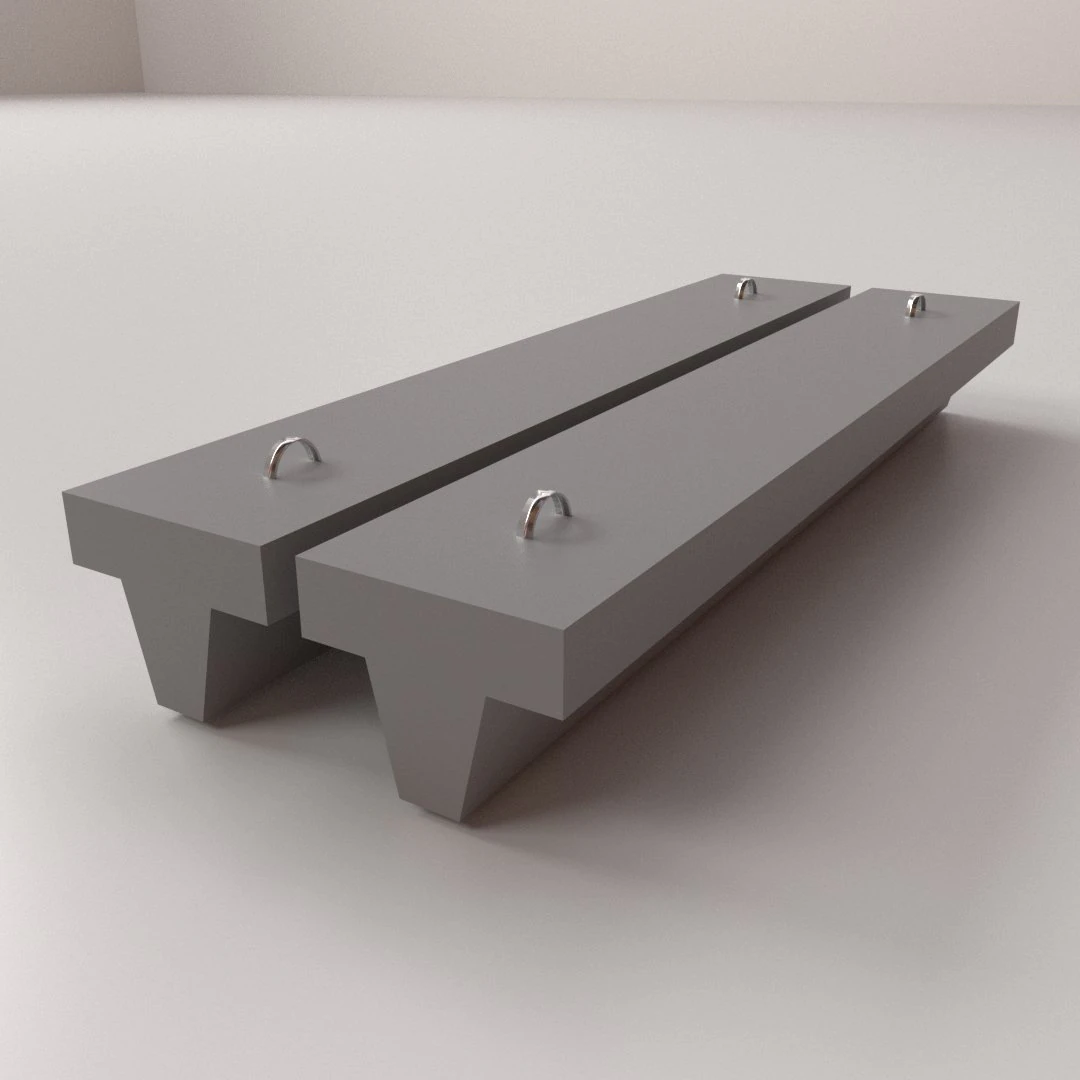 Concrete Beam 3D Model .c4d .max .obj .3ds .fbx .stl .blend