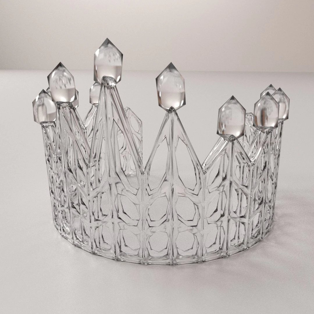 Ice Crown 3D Model .c4d .max .obj .3ds .fbx .stl .blend