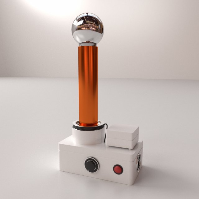 Tesla Coil 3D 모델 .c4d .max .obj .3ds .fbx .stl .blend 