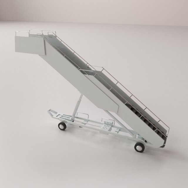 Airplane Staircase 3D Model .c4d .max .obj .3ds .fbx .stl .blend 