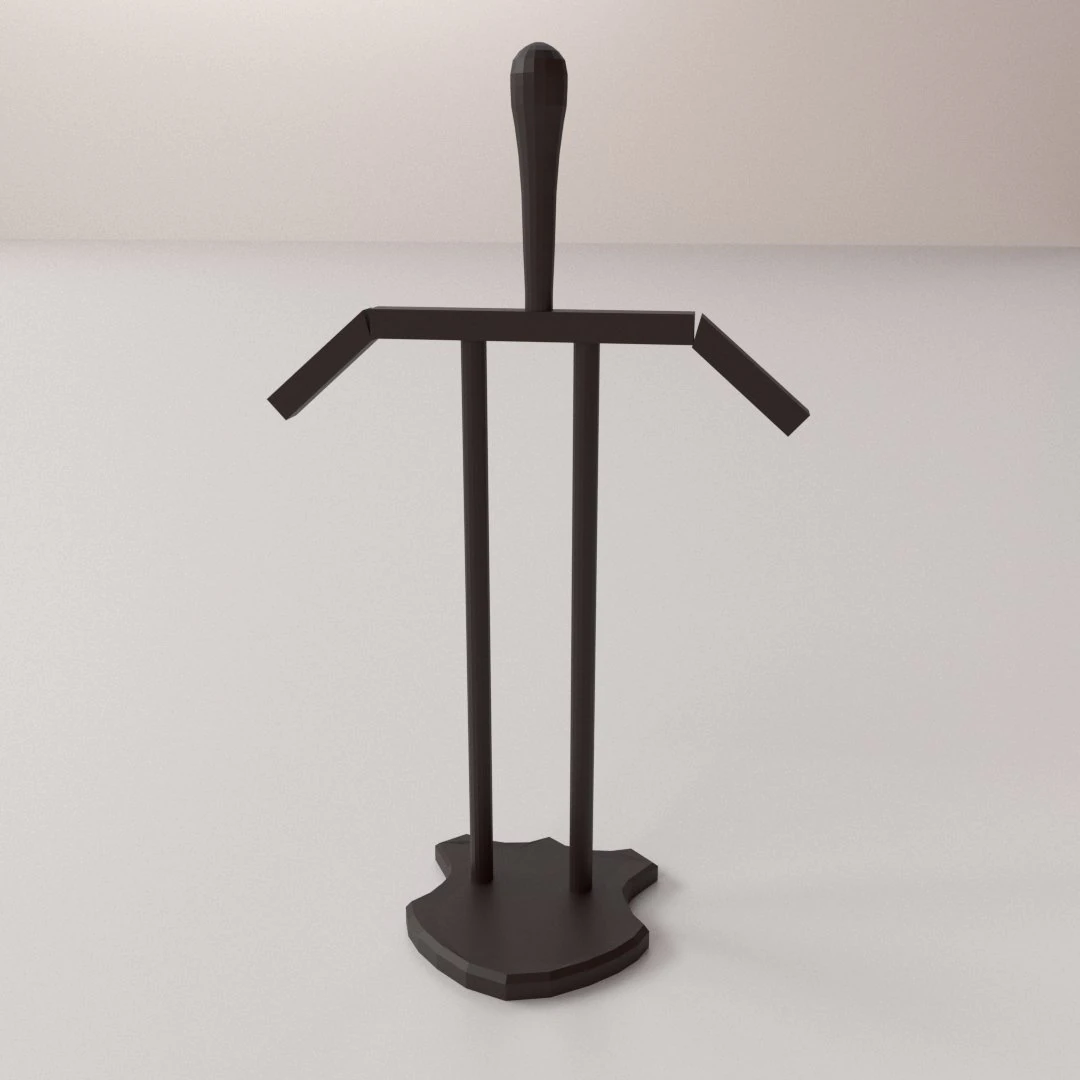 Armor Stand 3D Model .c4d .max .obj .3ds .fbx .stl .blend 